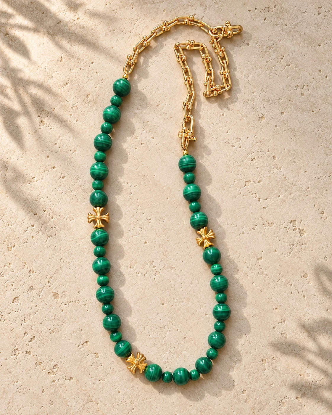 Wild Green · Cross and Chain Necklace